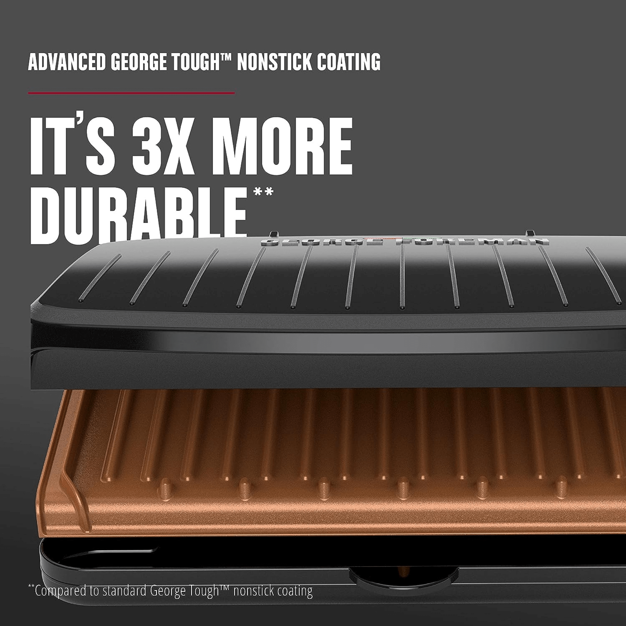 George Foreman 5-Serving Classic Plate Electric Indoor Grill and Panini Press - REFURBISHED