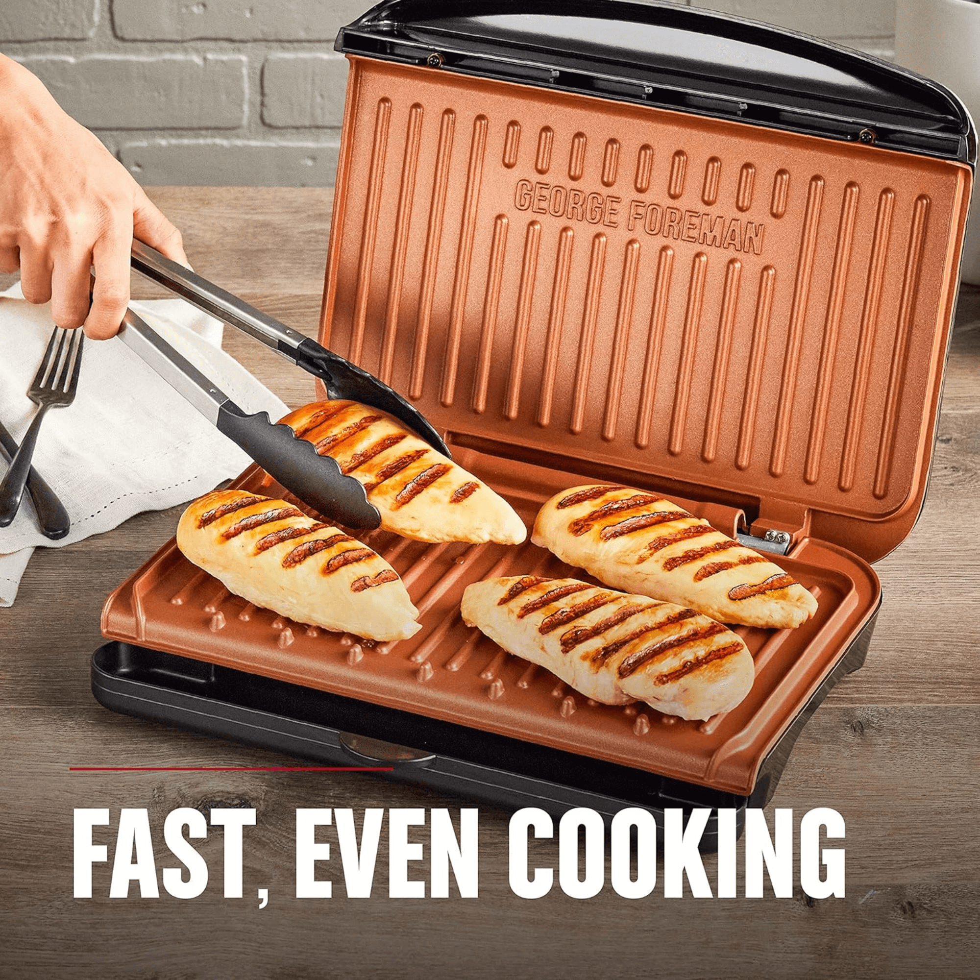 George Foreman 5-Serving Classic Plate Electric Indoor Grill and Panini Press - REFURBISHED
