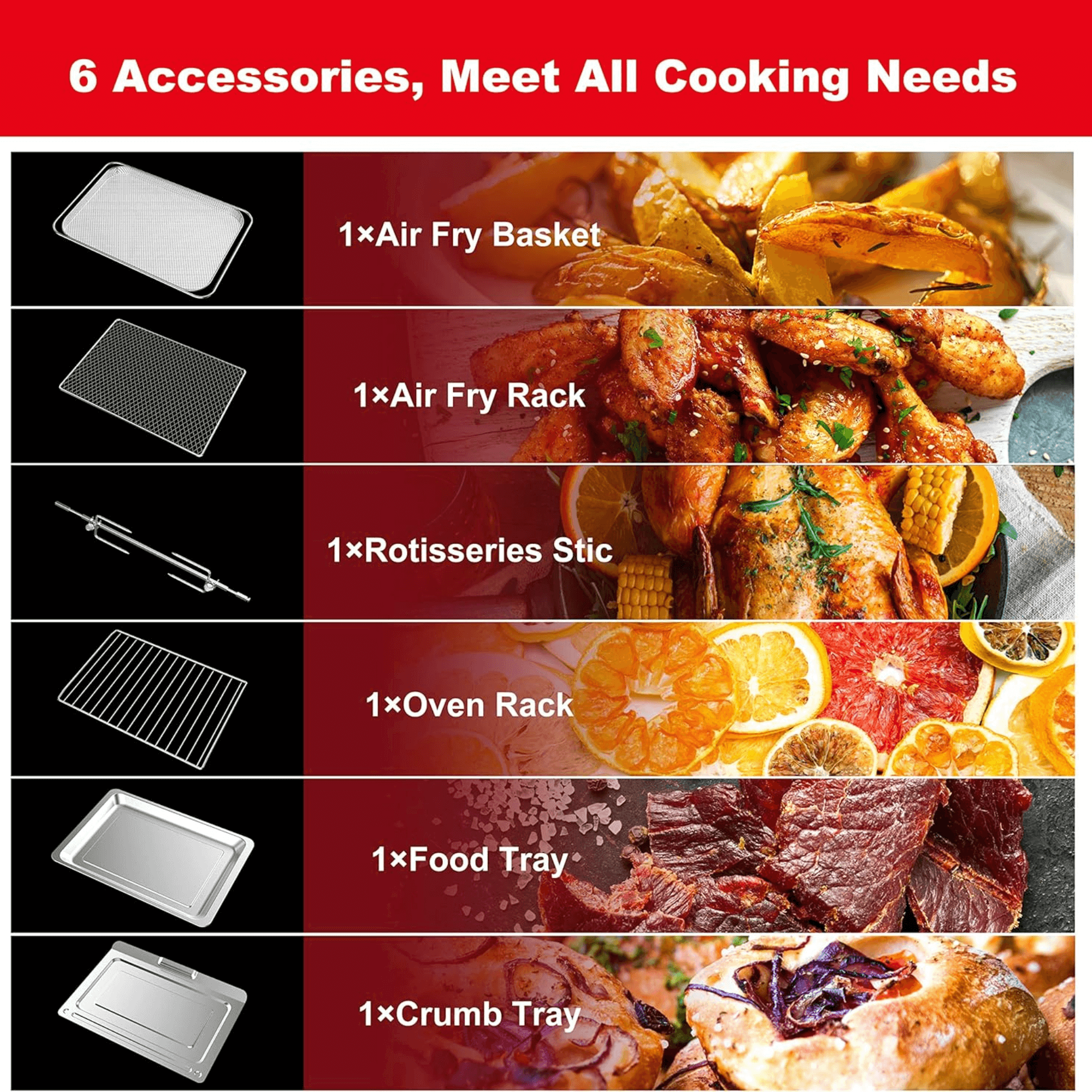 Galanz All-in-One 30L Air Fryer Toaster Oven Convection Oven Rotisserie Dehydrator - REFURBISHED