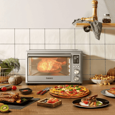 Galanz All-in-One 30L Air Fryer Toaster Oven Convection Oven Rotisserie Dehydrator - REFURBISHED