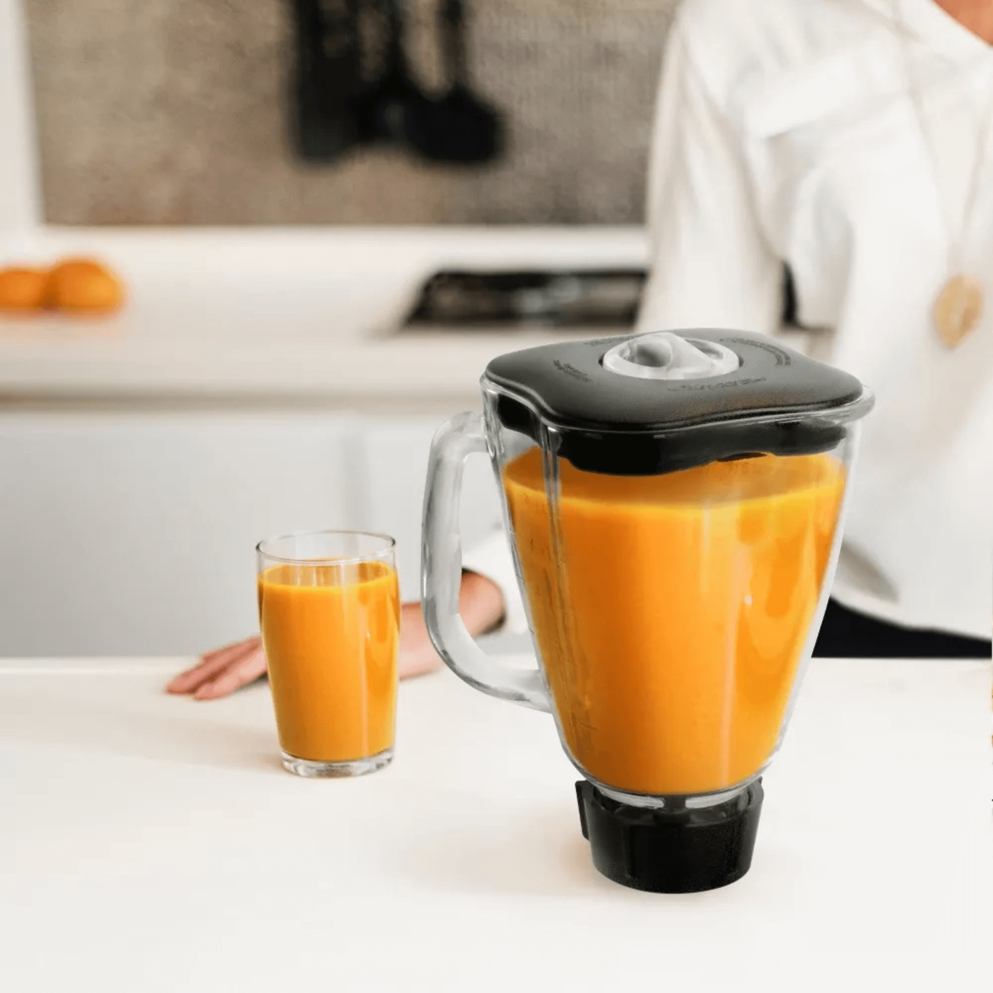 Oster 6-Piece Square Glass Blender Jar Replacement Kit for Oster Blenders