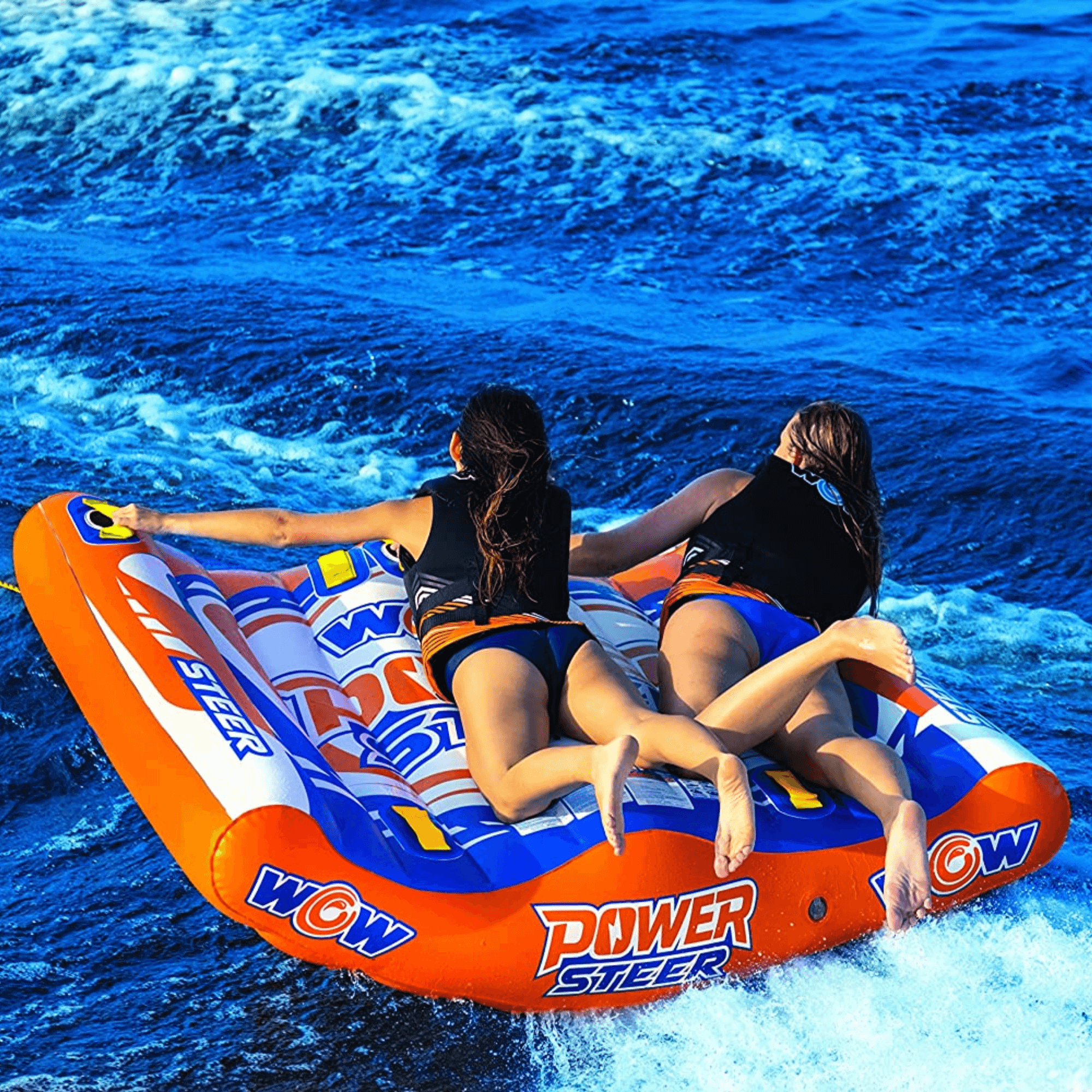 WOW Watersports Power Steer 2 Person Steerable Deck Tube Towable