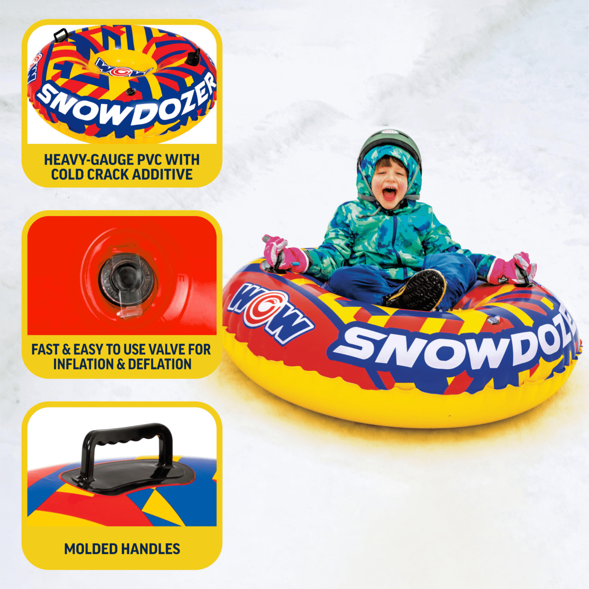 WOW Watersports SnowDozer Snow Tube for Sitting or Lying Positions