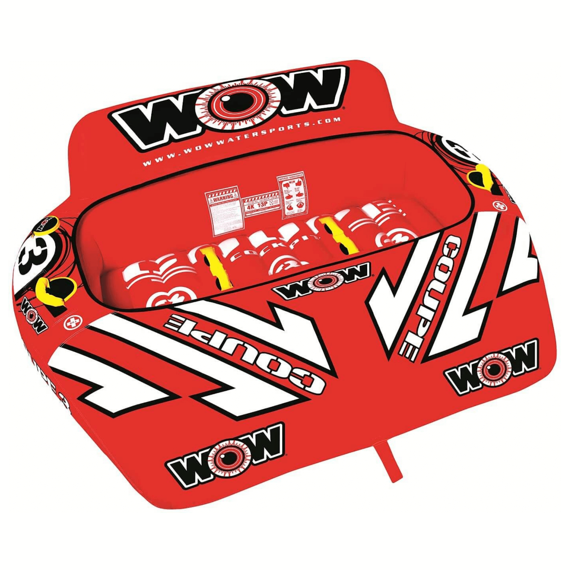 WOW Watersports 3-Person Coupe Cockpit Towable with Drop Speed Bottom