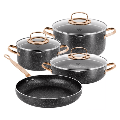 Korkmaz Galaksi 7 Piece Non Stick Aluminum Cookware Set