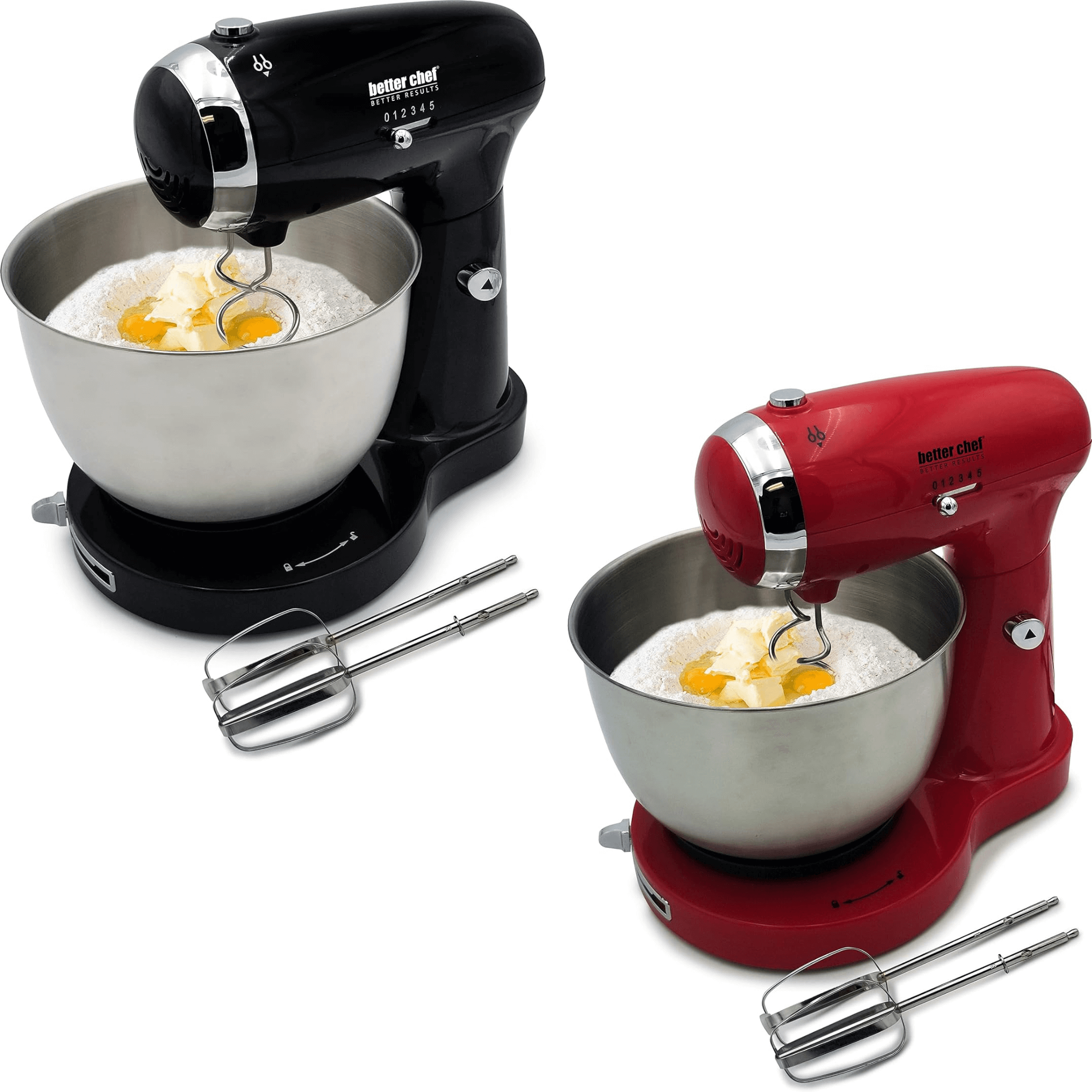 Better Chef 350W Classic Stand Mixer with Stainless Steel Bowl