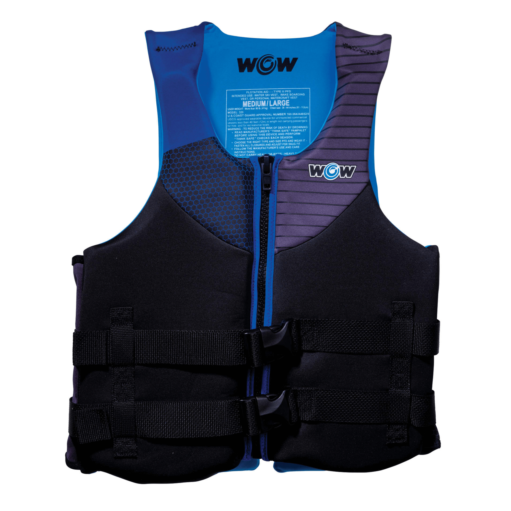 WOW Watersports Feel Good Dual Sized Evoprene PFD Personal Flotation Device