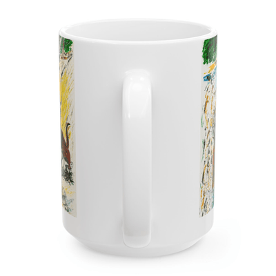 PimsArt Prehistoric Sabertooth Tiger Scene Mug From Original Painting