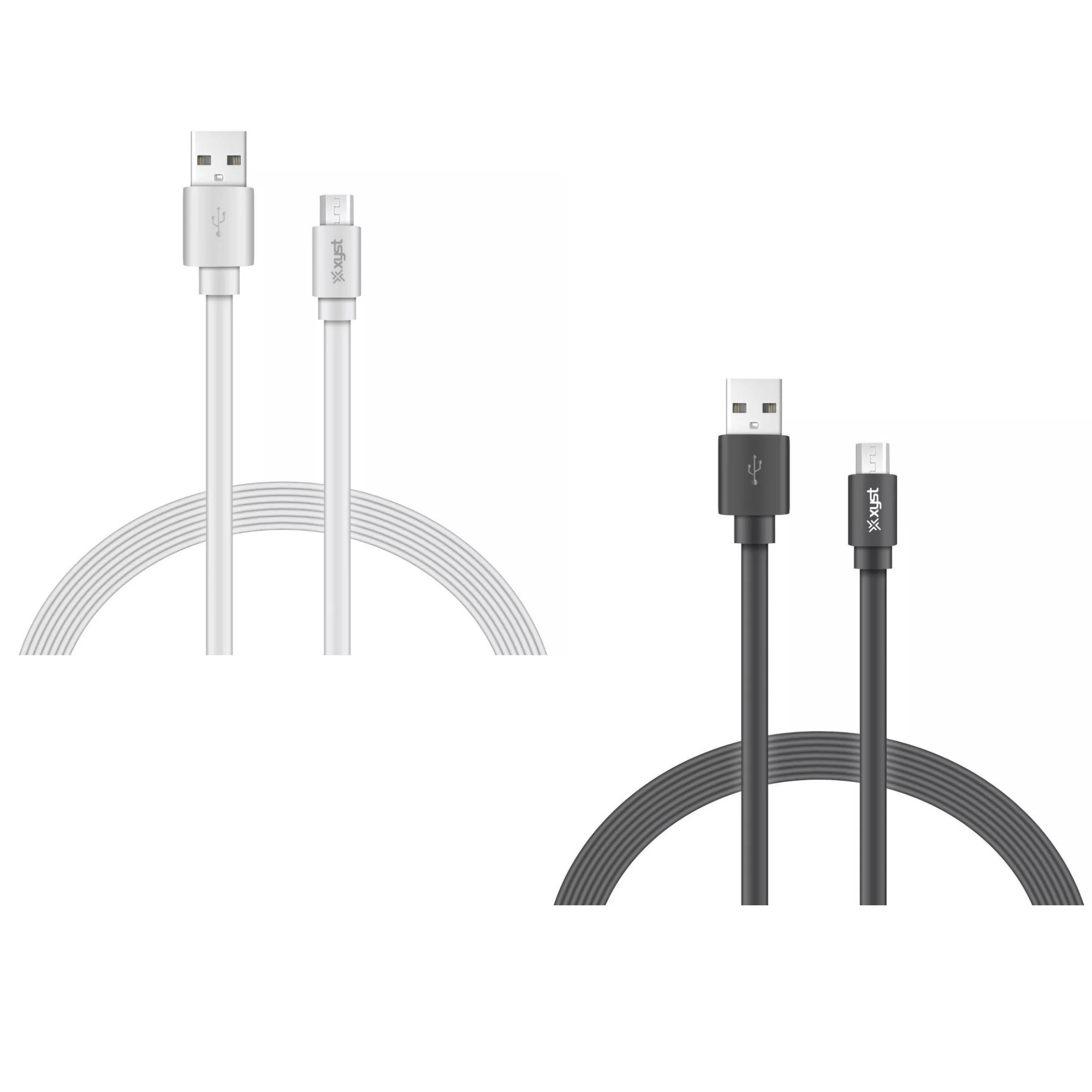 Xyst Charge and Sync USB to Micro USB Flat Cable 4Ft