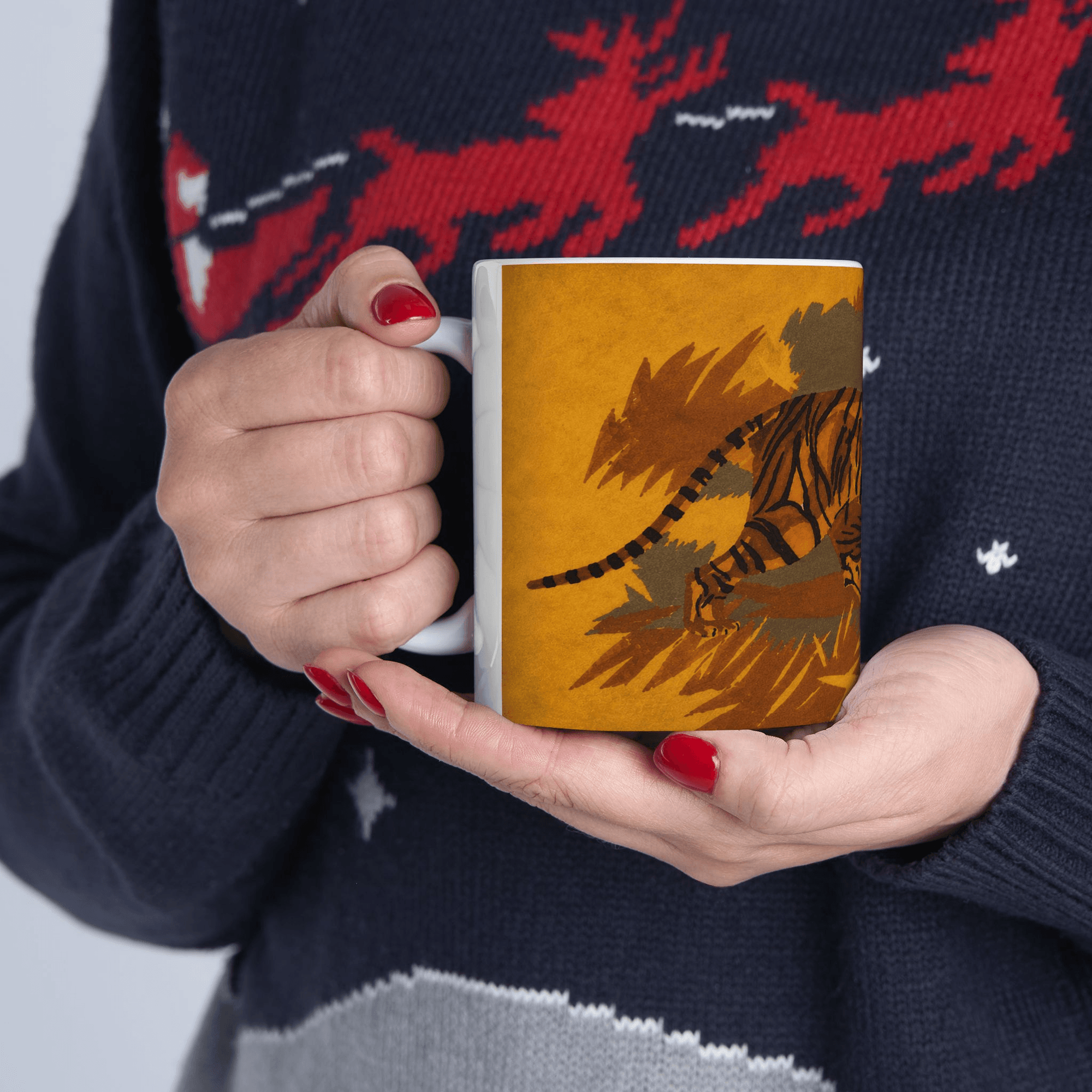 PimsArt Majestic Tiger Illustration Mug From Original Painting