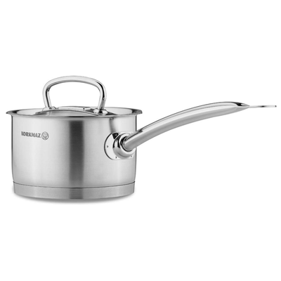 Korkmaz Proline 4Qt Stainless Steel Saucepan with High Profile Lid