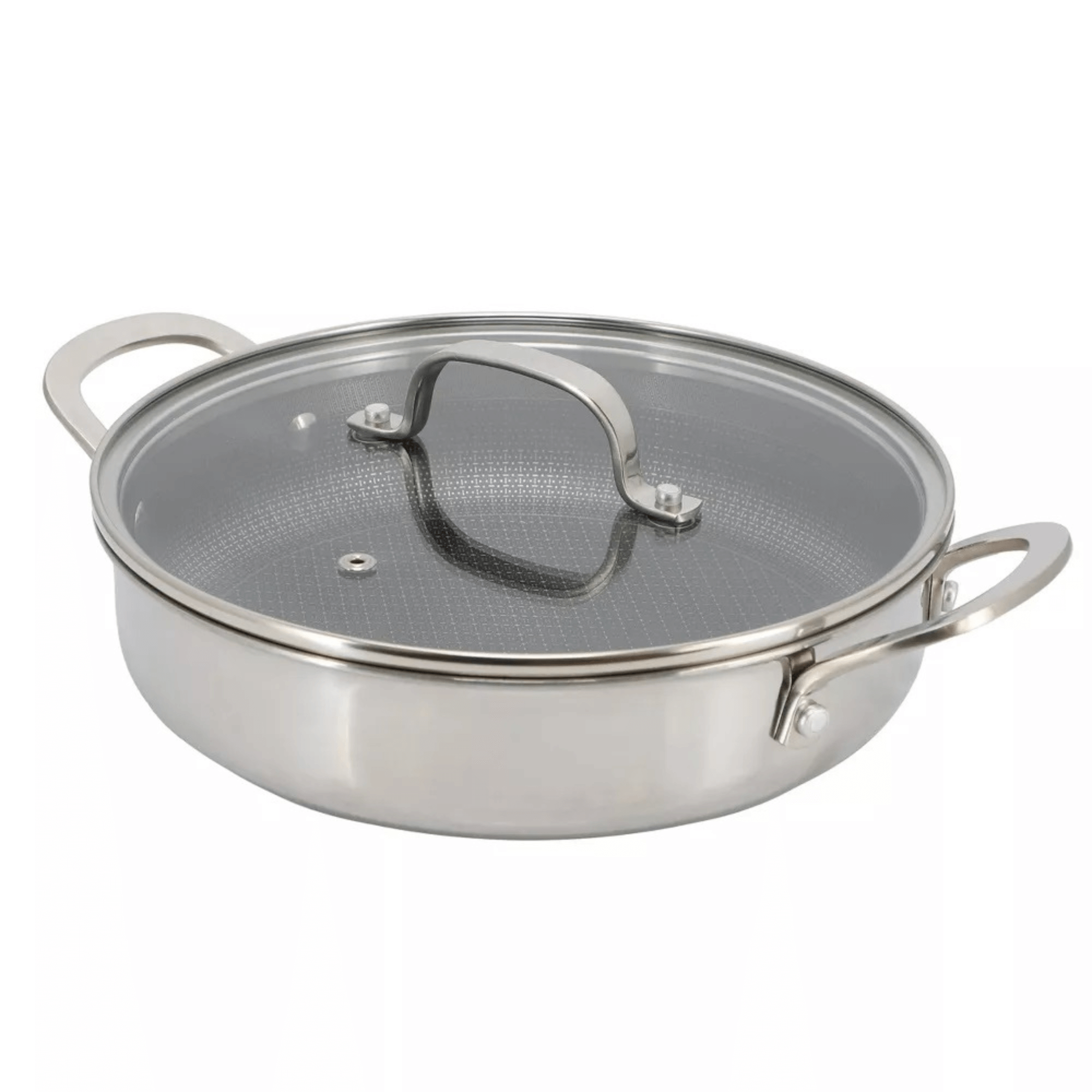 Better Chef 9-Inch 3-Ply Stainless Steel Nonstick Deep Fry Pan with Lid