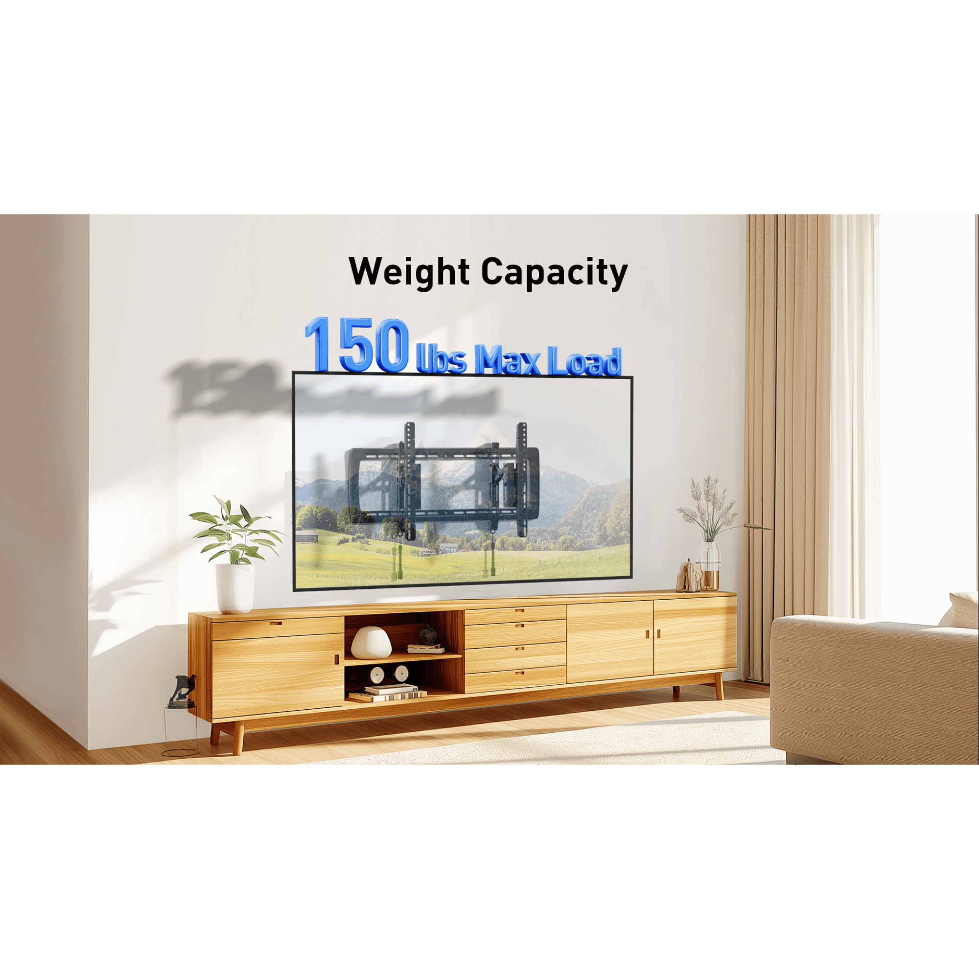 ErgoAV Large Extend and Tilt Mount with Level Adjust for 42" to 98" TVs