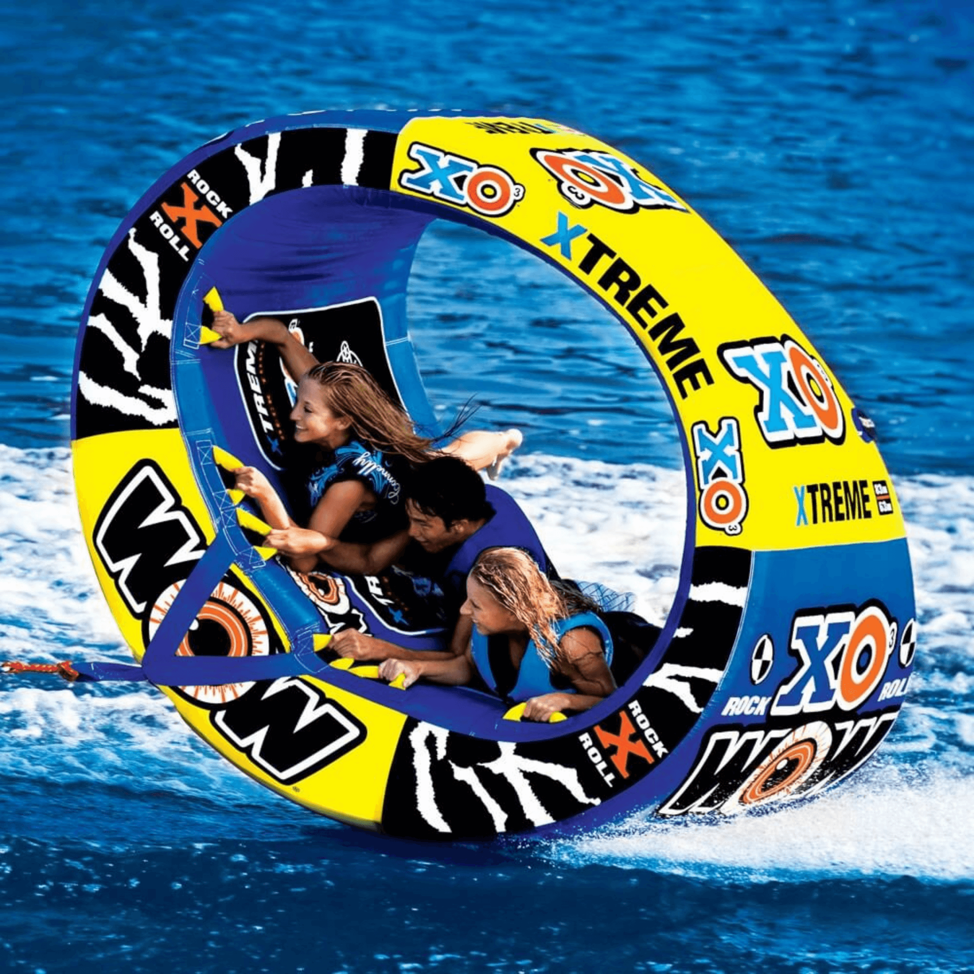 WOW Watersports Xtreme Inflatable Towable Ride-in-Oval for 1 to 3 Persons