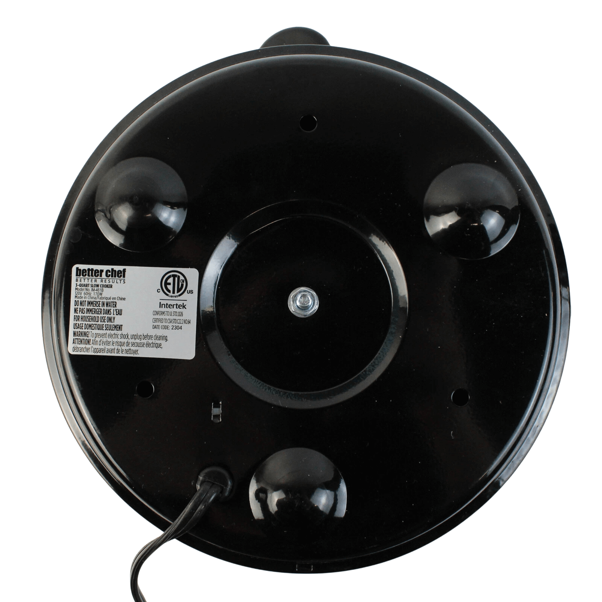 Better Chef 3-Quart Round Slow Cooker with Removable Stoneware Crock