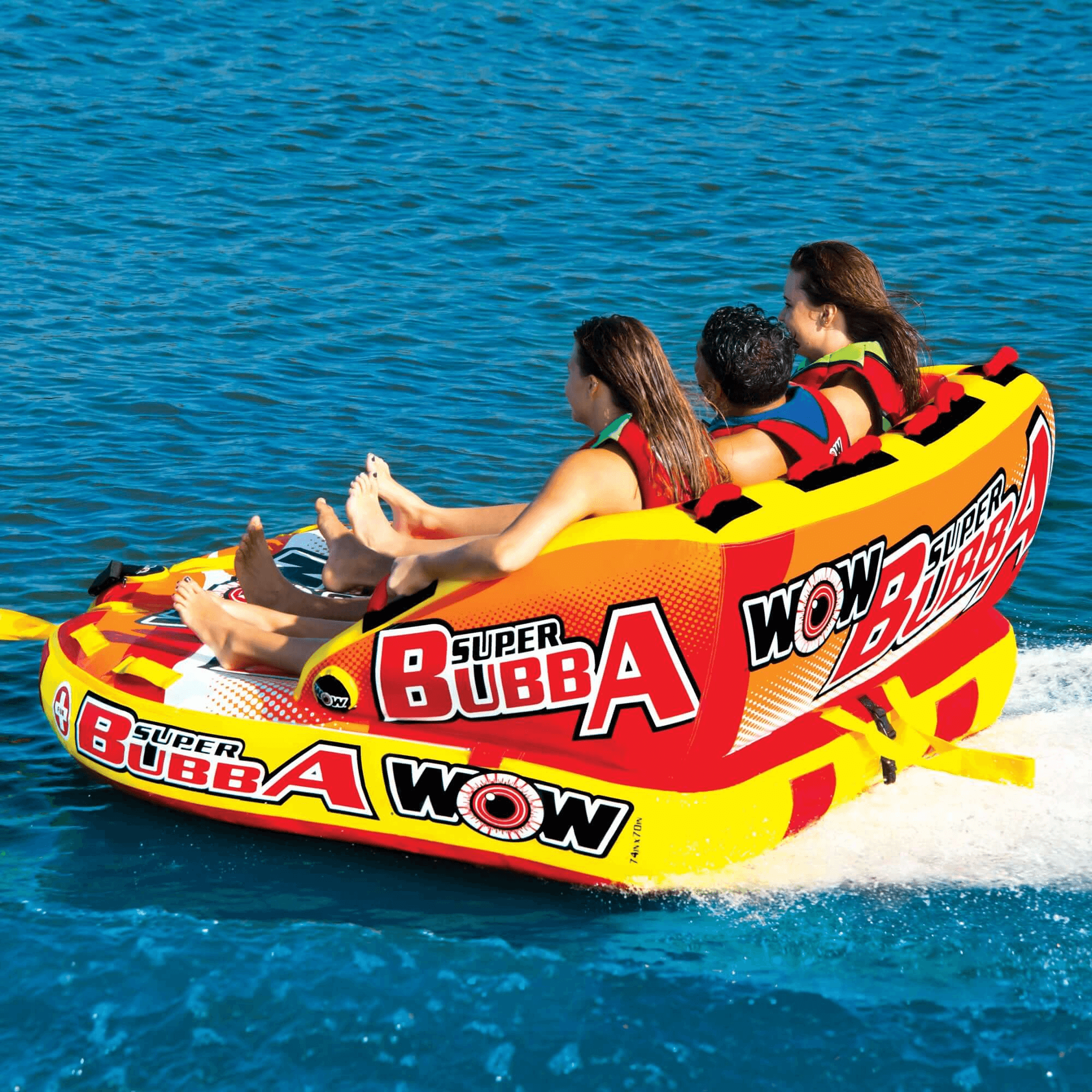 WOW Watersports Super Bubba 1-3 Person Inflatable Towable Deck Tube