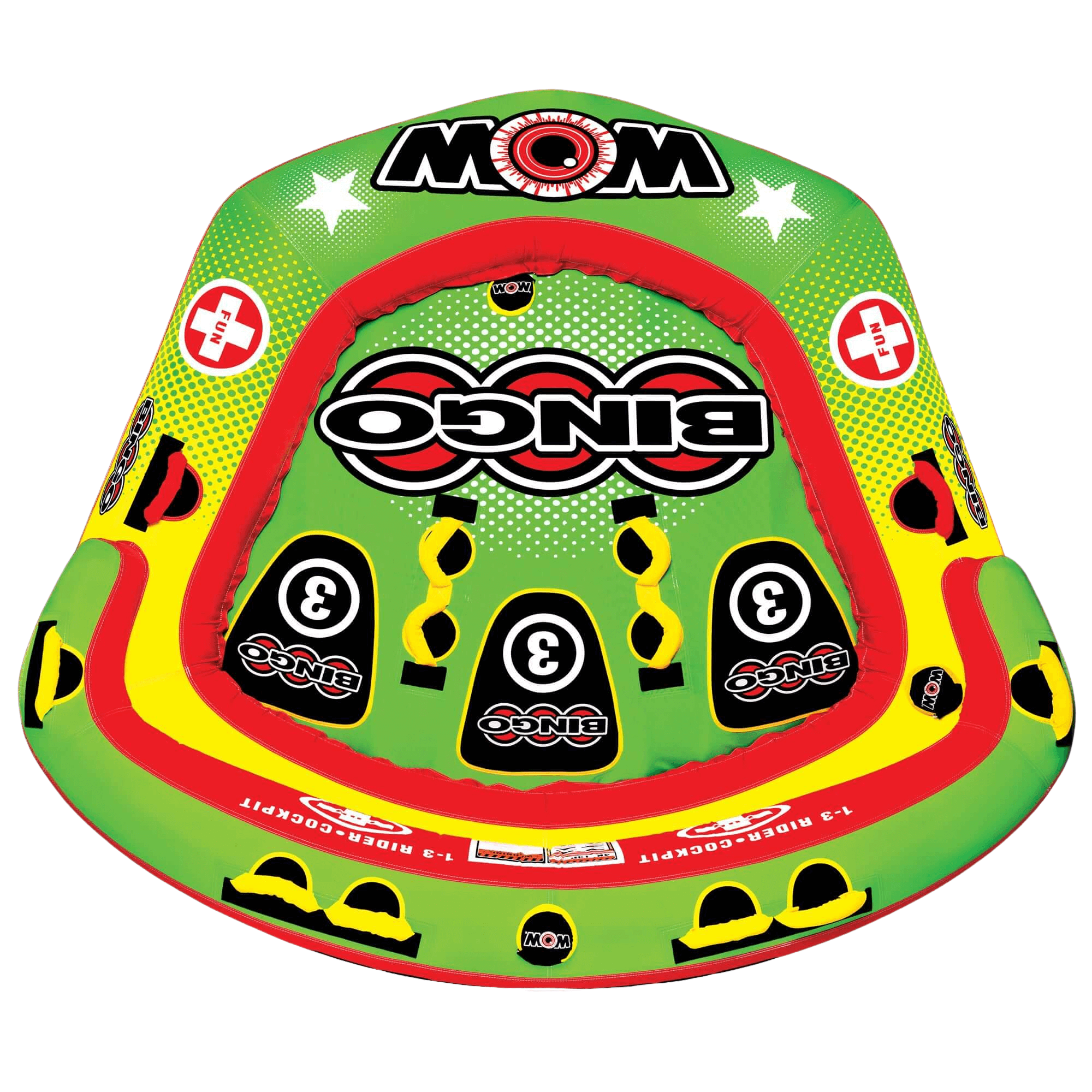 WOW Watersports Bingo 1-3 Person Cockpit Ski Tube w Foam Handles