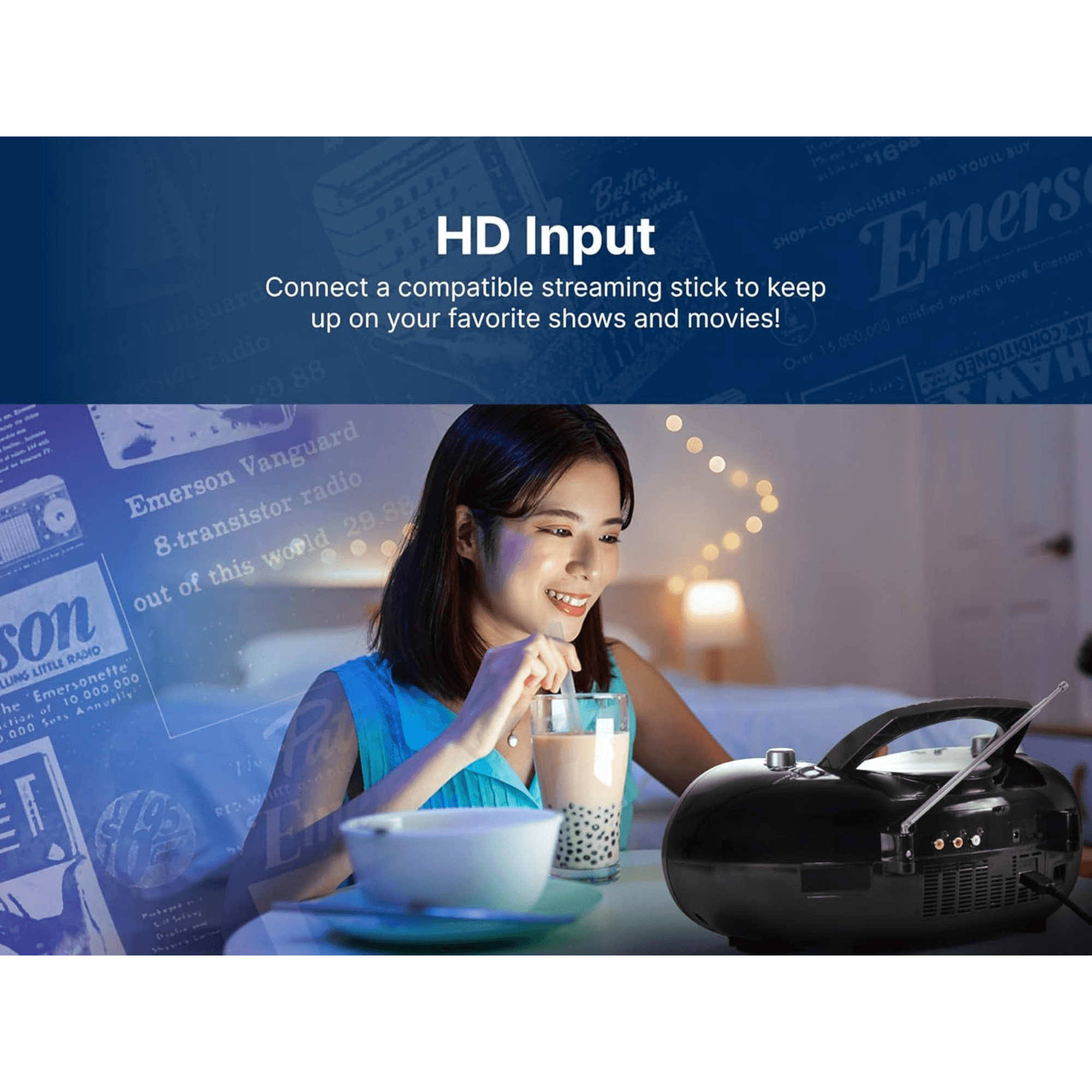 Emerson 7" Bluetooth DVD Boombox - Refurbished