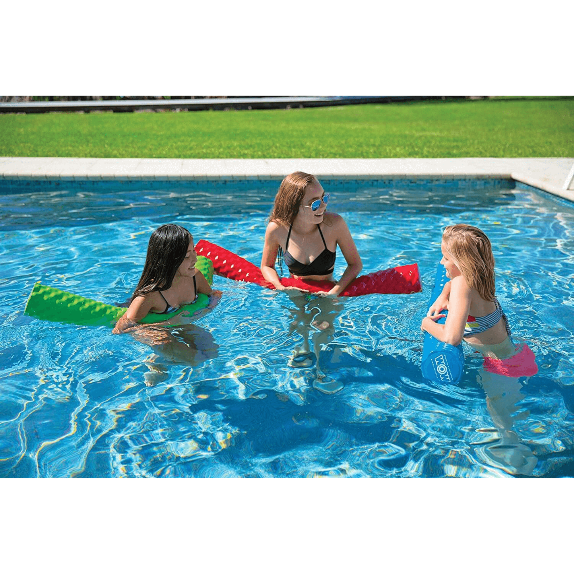 WOW Watersports First Class Foam Pool Noodles 12pk PDQ Extra Grip And Non-Slip - Assorted