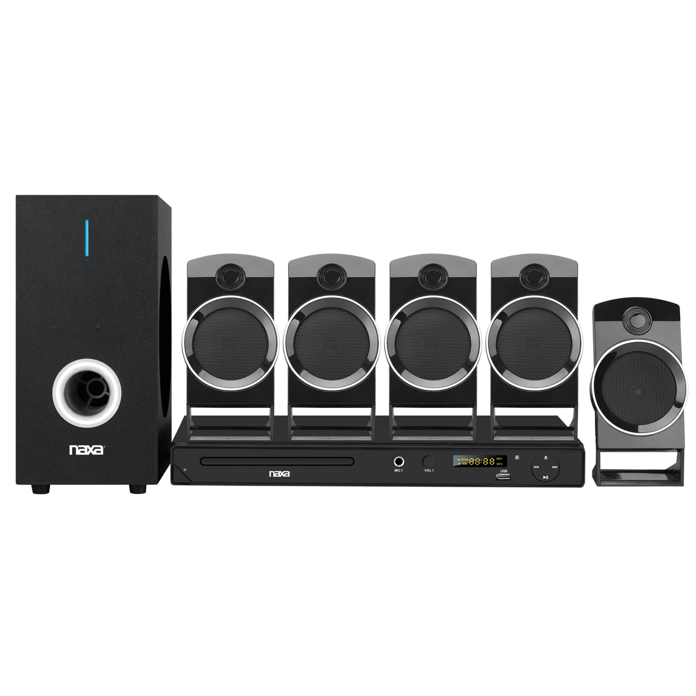 Naxa 5.1-Channel Home Theater DVD & Karaoke System - Refurbished