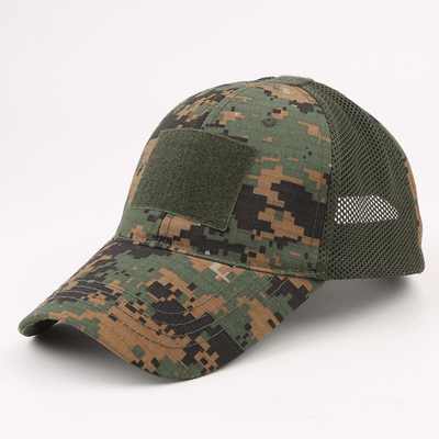 Military-Style Tactical Patch Hat with Adjustable Strap | Breathable & Unisex