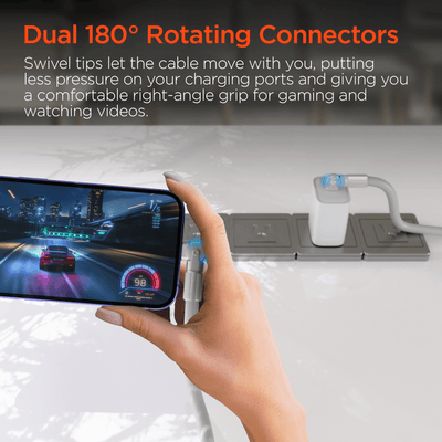 HyperGear Chunky180° 100W USB-C to USB-C Rugged Fast Charge Cable 6ft