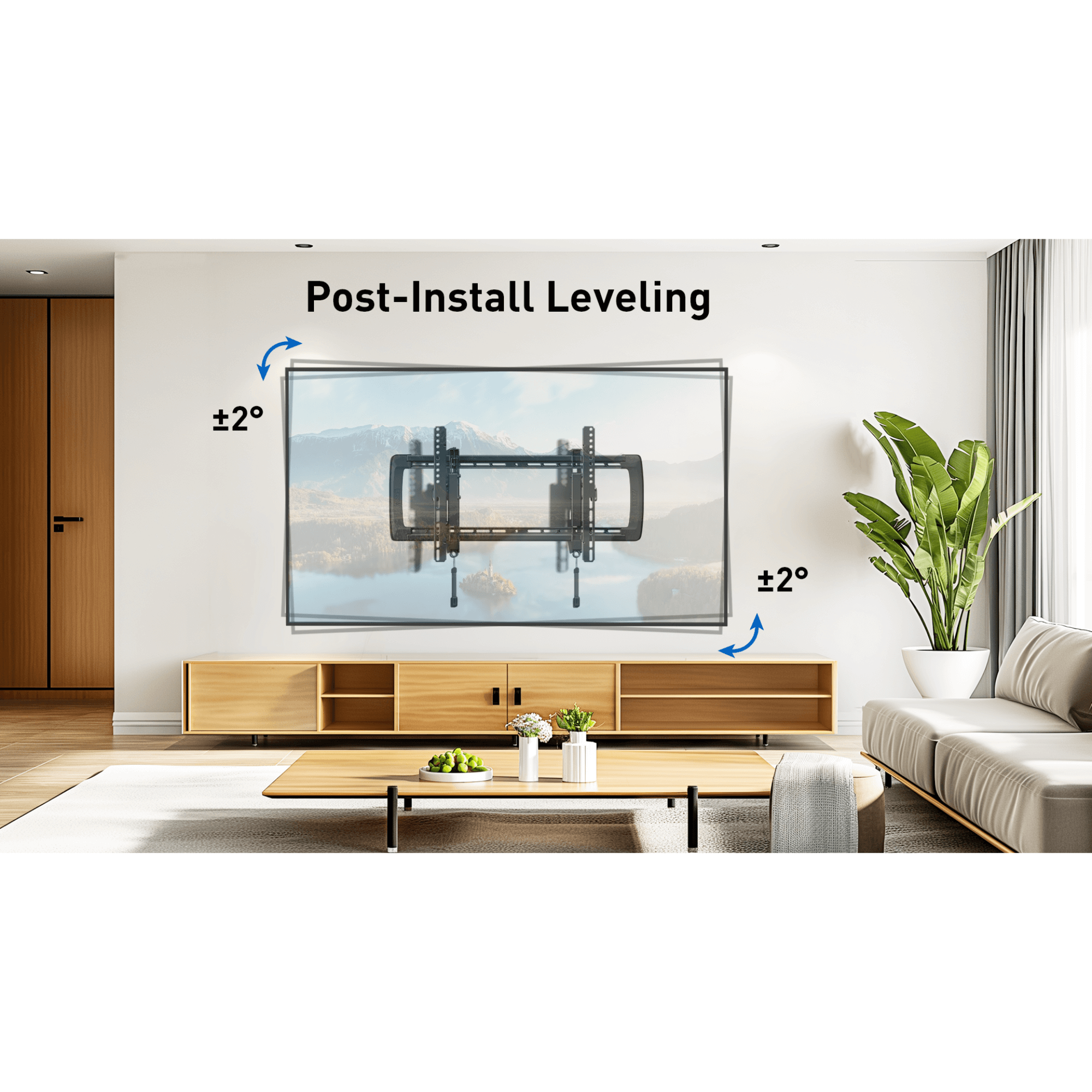 ErgoAV Large Extend and Tilt Mount with Level Adjust for 42" to 98" TVs