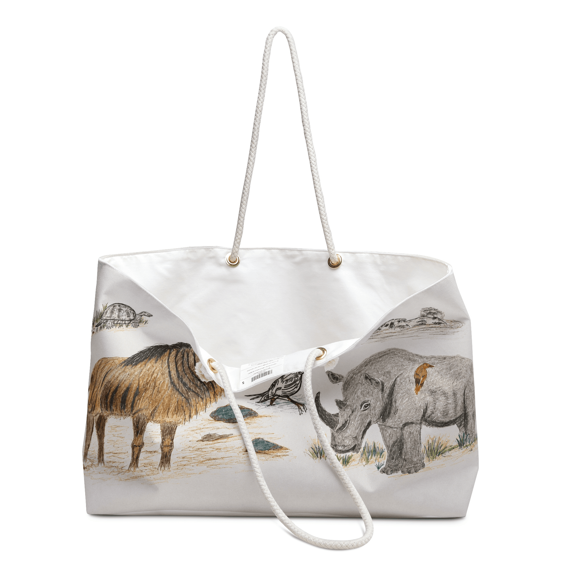 PimsArt African Safari Wildlife Weekender Bag From Original Drawing