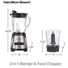 Hamilton Beach Power Elite Glass Jar Blender and Food Chopper Combo