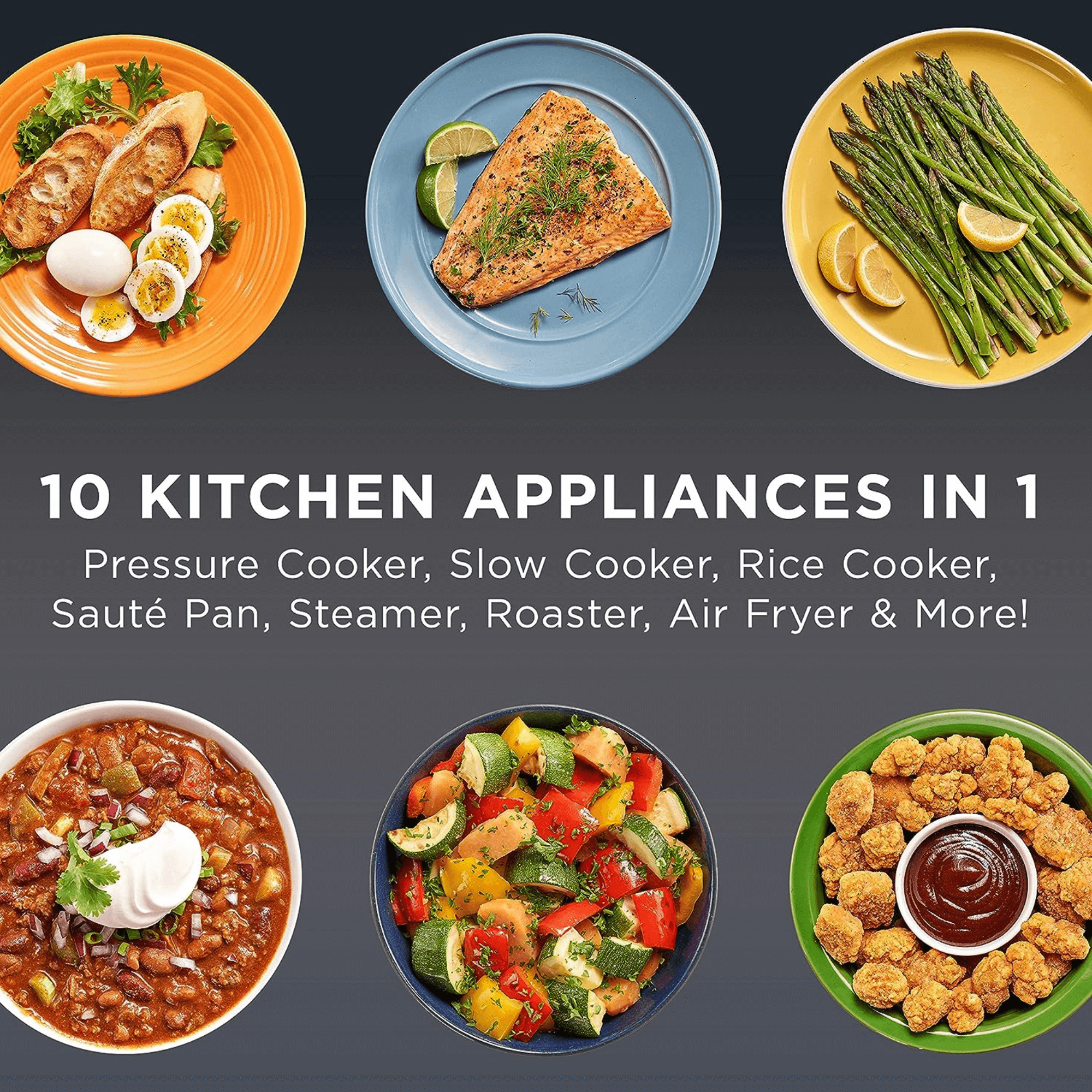 Crockpot Express Crisp 8Qt Pressure Cooker with Air Fryer Lid - REFURBISHED