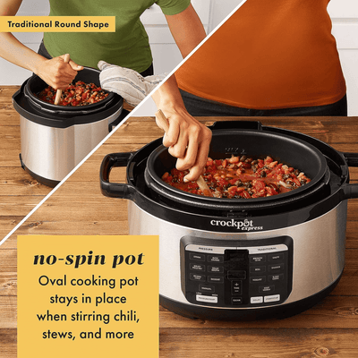 Crockpot Express 6-Qt Electric Pressure Cooker - REFURBISHED