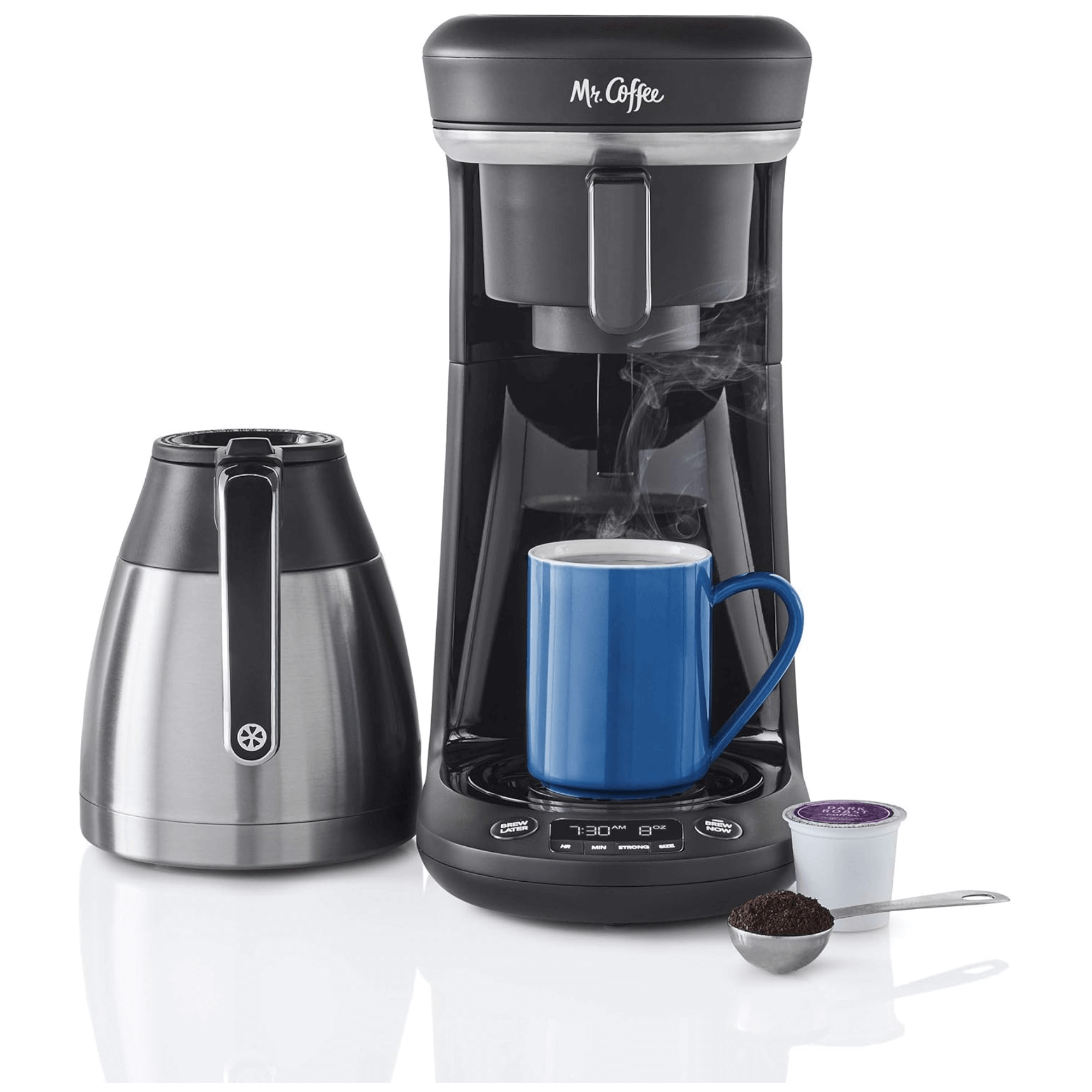 Mr. Coffee Programmable Single Serve + 10-Cup Coffeemaker - REFURBISHED