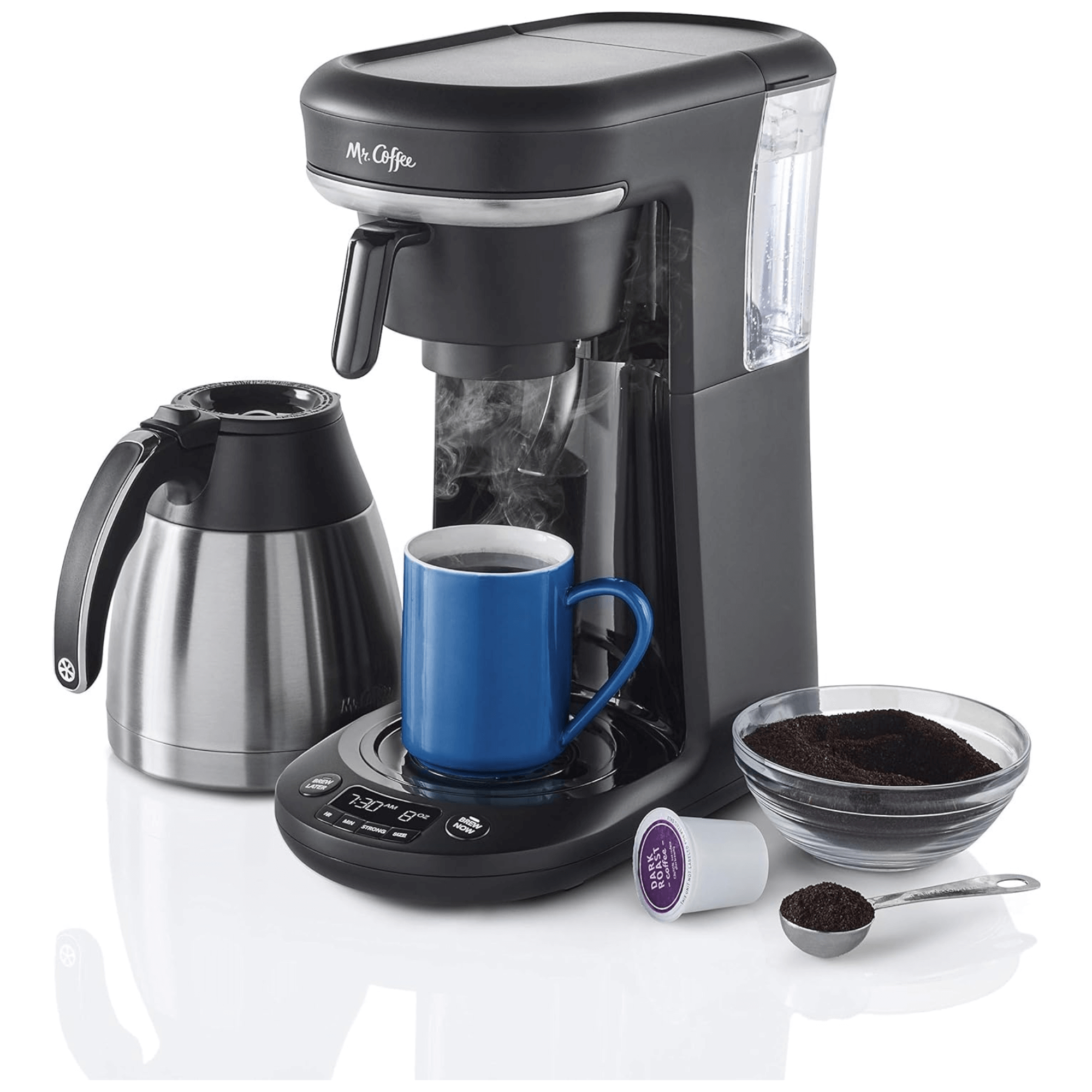Mr. Coffee Programmable Single Serve + 10-Cup Coffeemaker - REFURBISHED