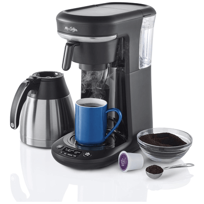 Mr. Coffee Programmable Single Serve + 10-Cup Coffeemaker - REFURBISHED