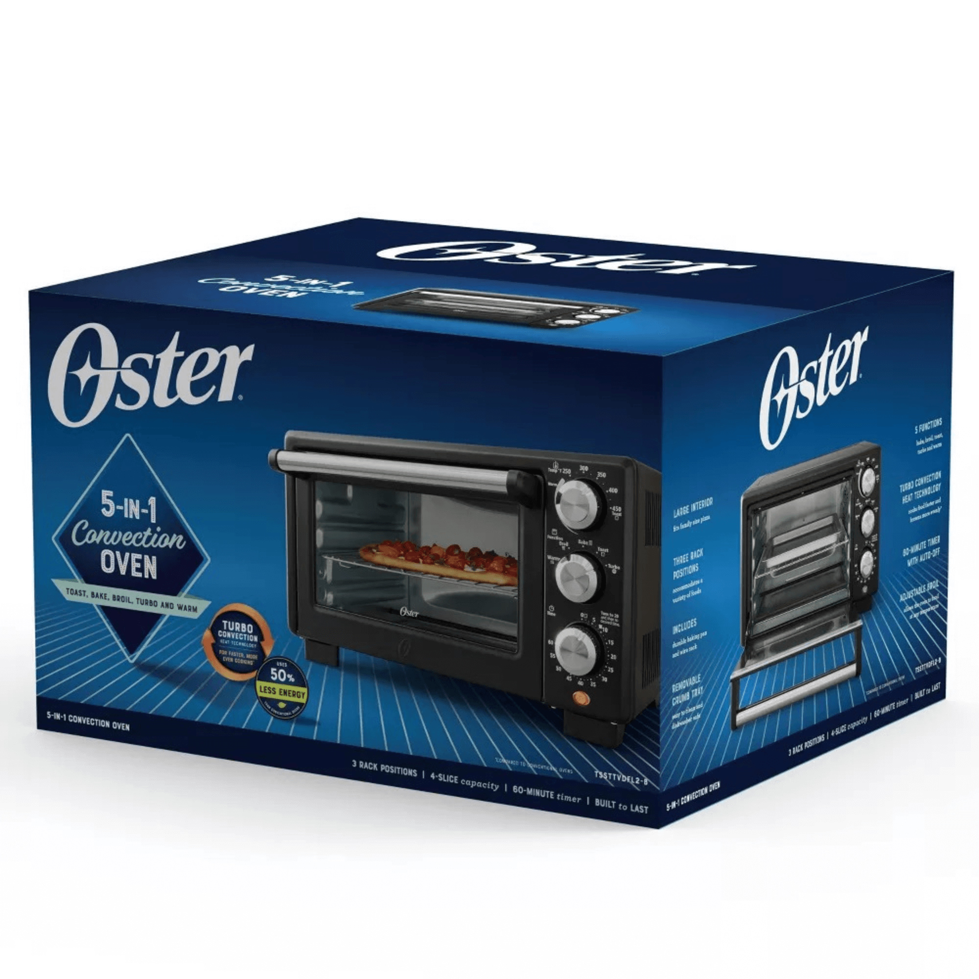 Oster Countertop Convection 4-Slice 3-Knob Toaster Oven - REFURBISHED
