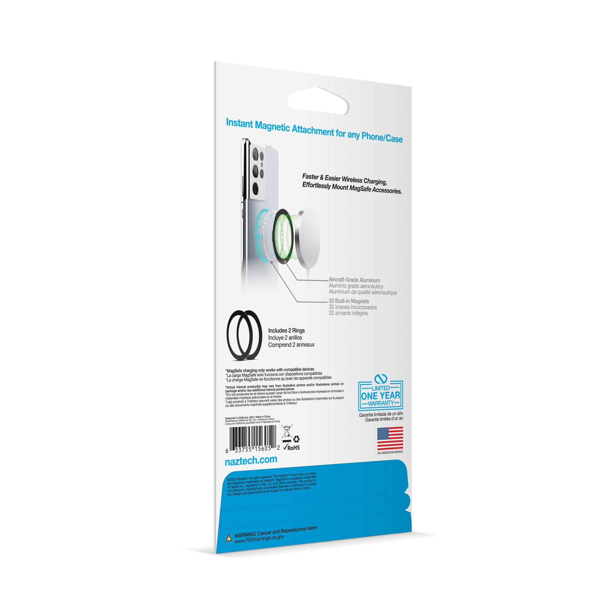 Naztech MagUP MagSafe Magnetic Ring 2-Pack - Main Image