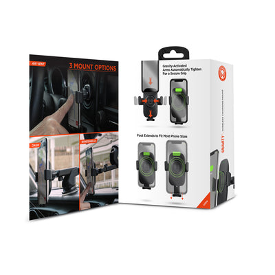 HyperGear Gravity 15W Wireless Fast Charge Mount - Hands-Free  (15642-HYP)