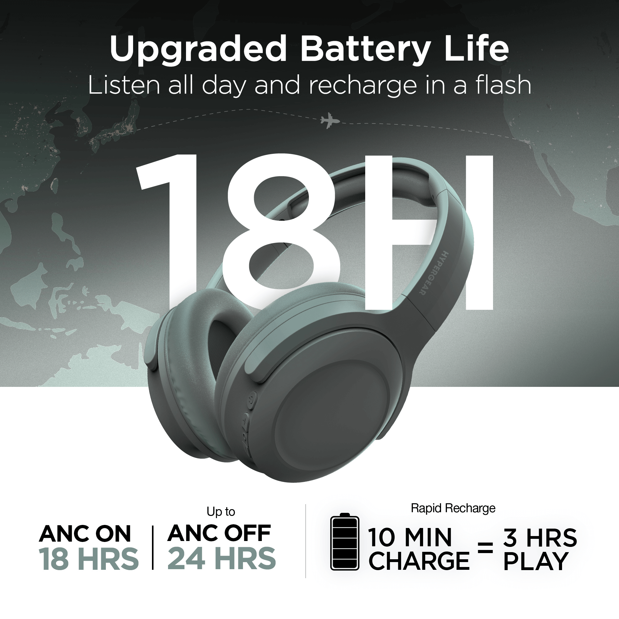 HyperGear Stealth2 ANC Wireless Headphones