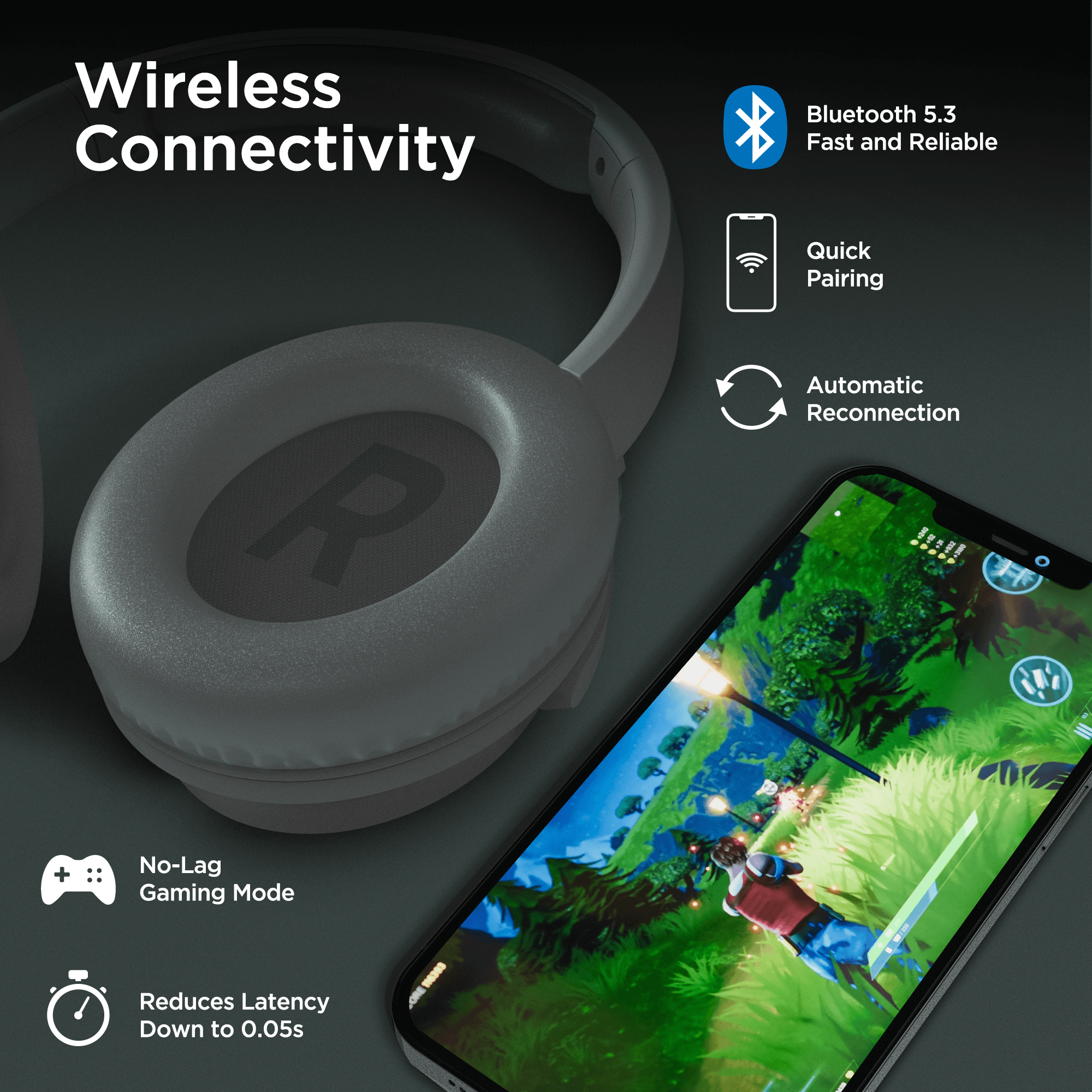 HyperGear Stealth2 ANC Wireless Headphones