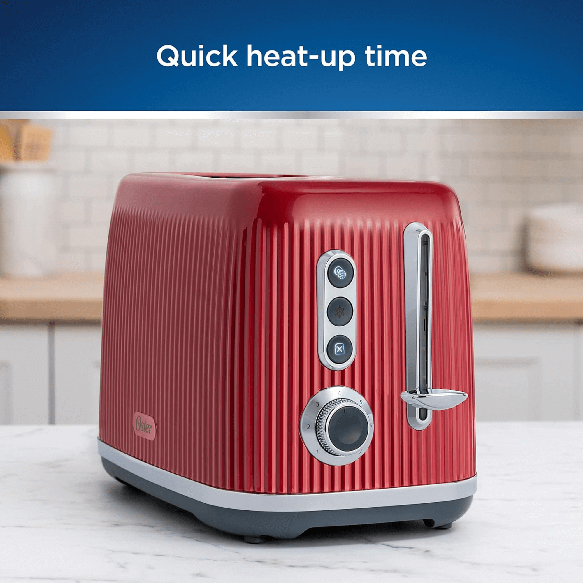 Oster Retro Two-Slice Toaster with Quick-Check Lever - REFURBISHED