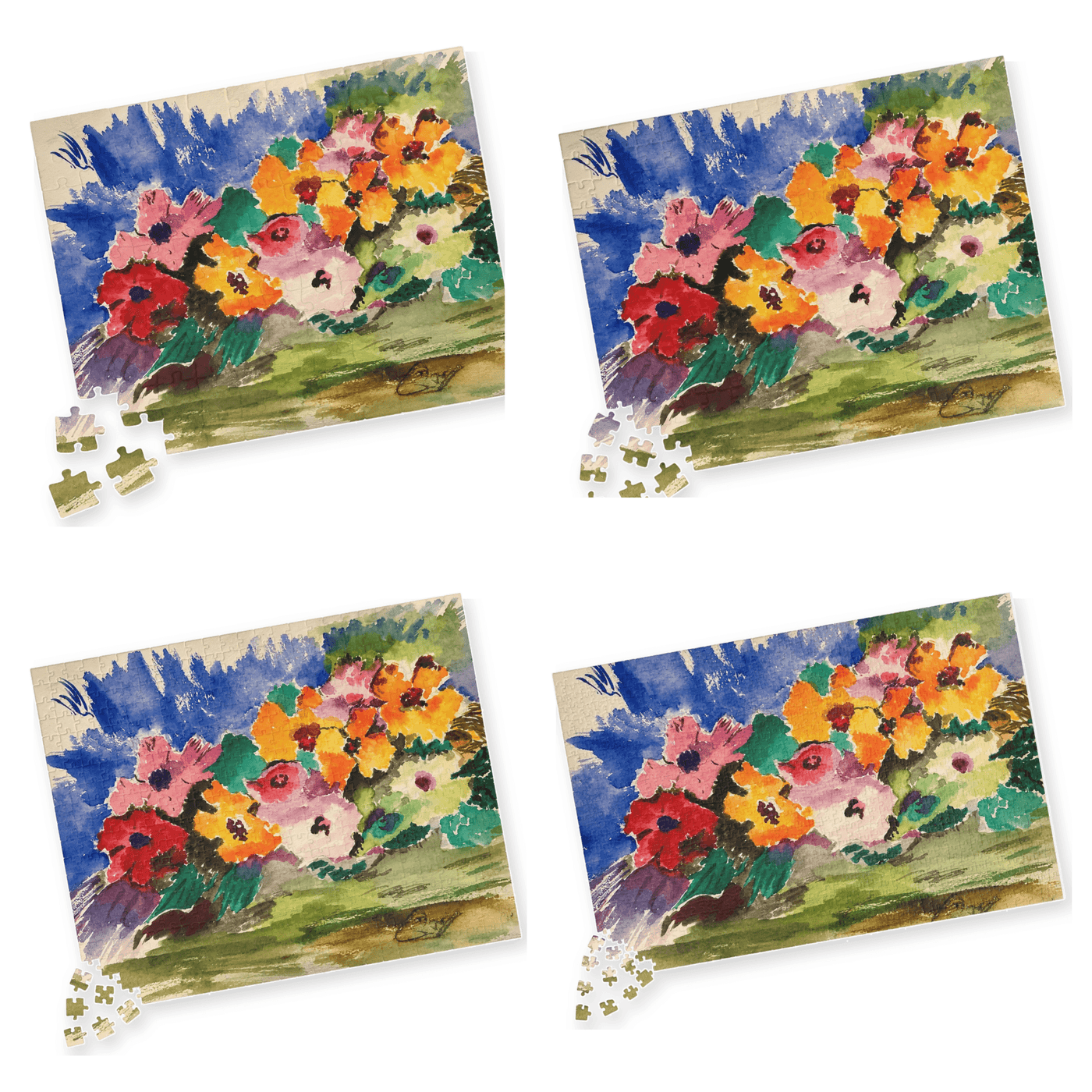 PimsArt Spring Garden Flower Bouquet Jigsaw Puzzle From Original Painting