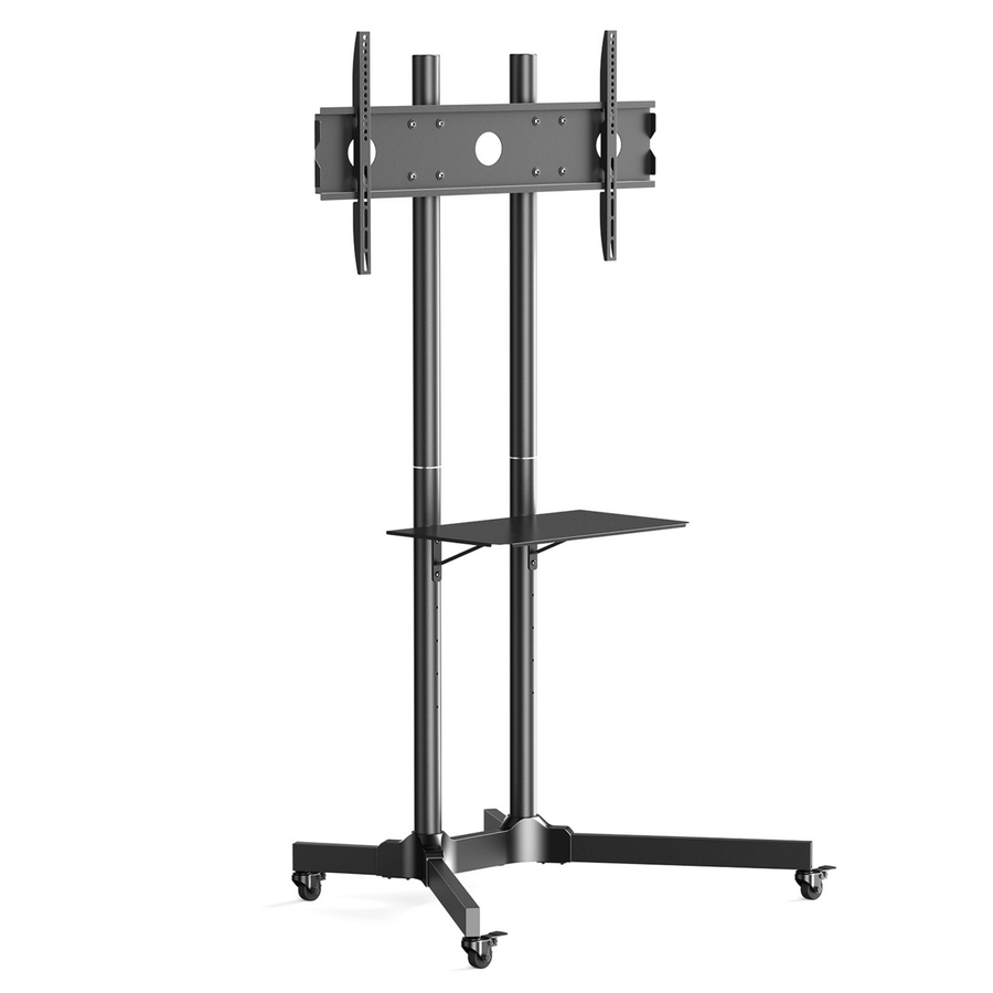 ErgoAV Movable Height-Adjustable Cart for TVs 40" to 75"
