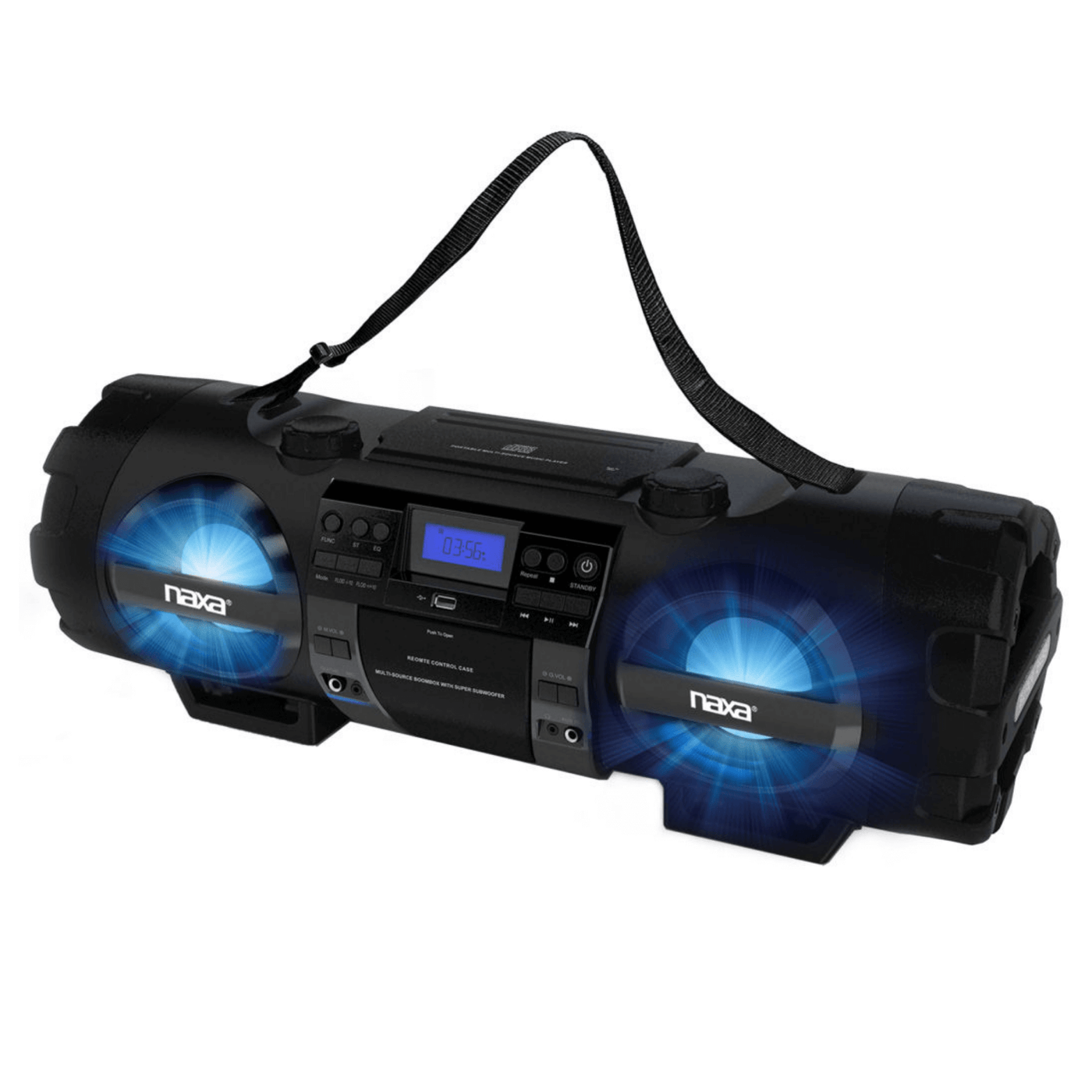 Naxa MP3/CD Bass Reflex Bluetooth Boombox - Refurbished