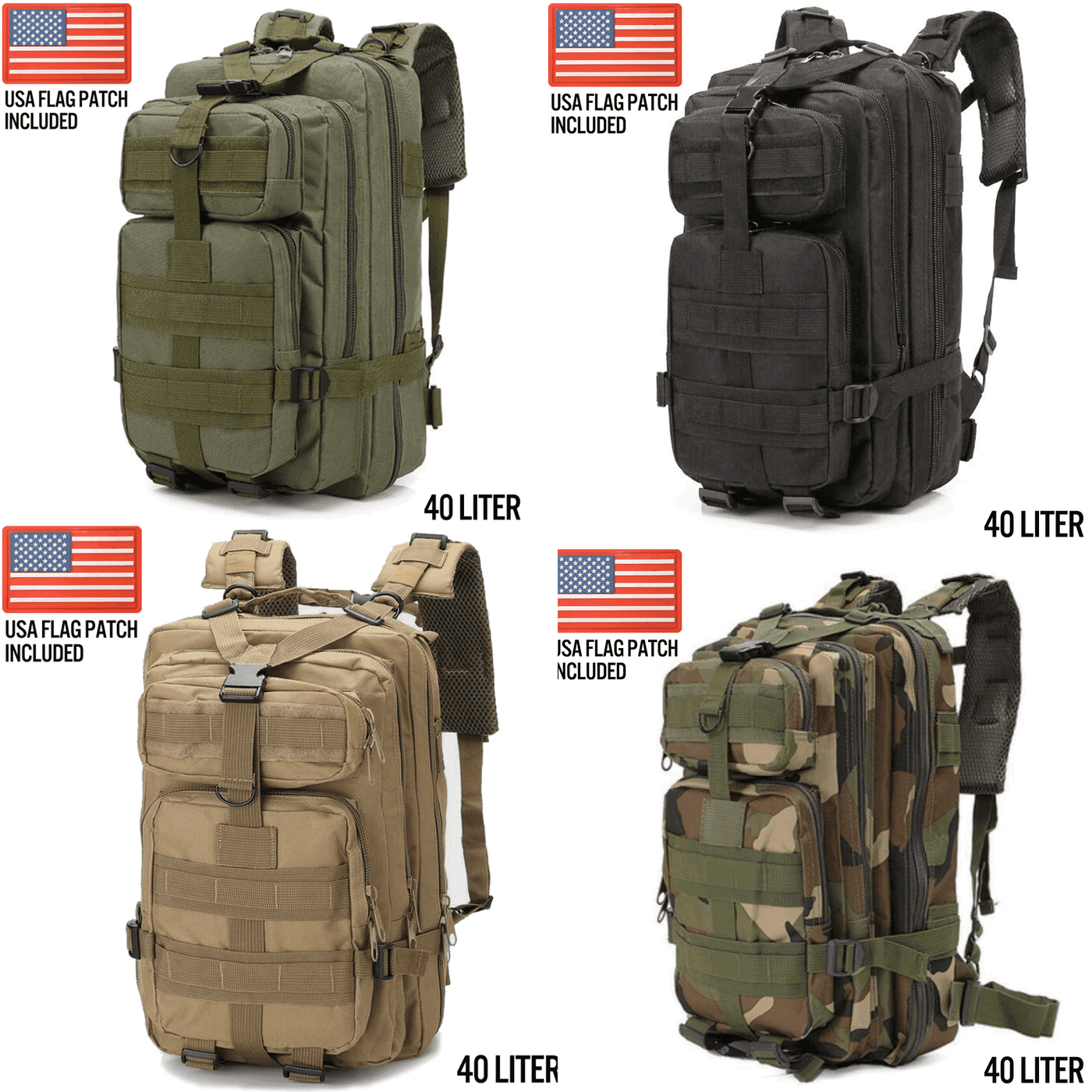 XGear Tactical Large 40L Tactical Backpack Survival Bag