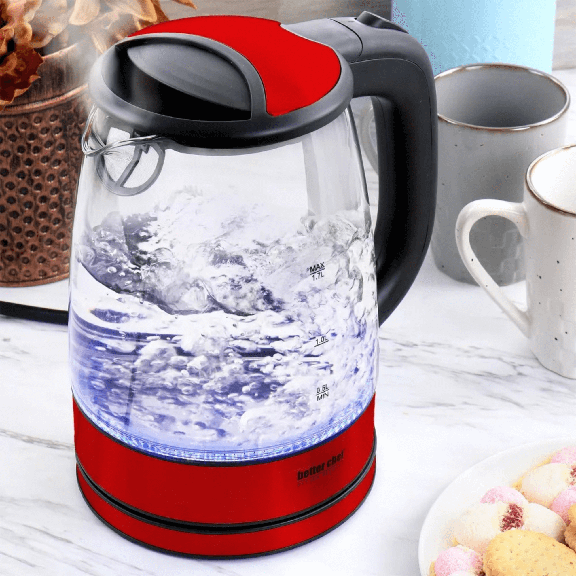 Better Chef 1.7 Liter 360 Degree Glass Cordless Electric Kettle