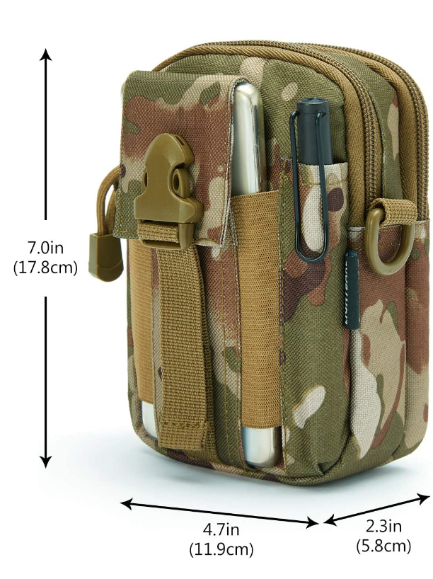 JupiterGear Tactical MOLLE Military Pouch Waist Bag for Hiking, Running and Outdoor Activities