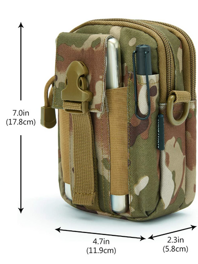 Tactical MOLLE Military Pouch Waist Bag for Hiking, Running and Outdoor Activities