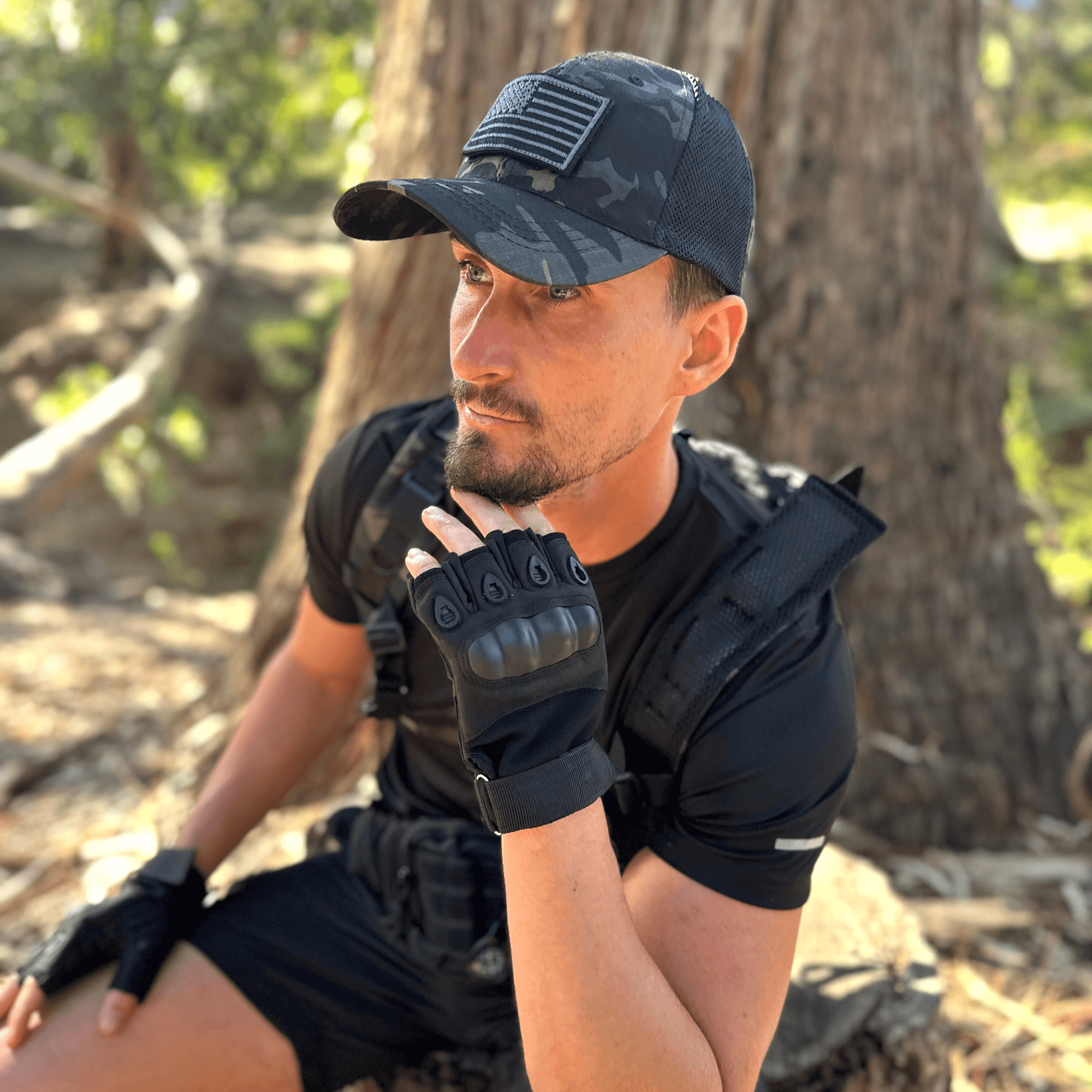 JupiterGear Tactical Military Fingerless Airsoft Gloves for Outdoor Sports, Paintball, and Motorcycling