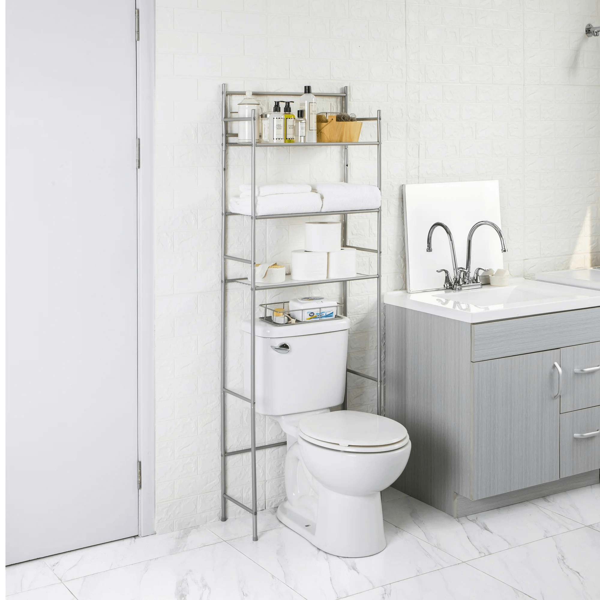 Mainstays 3-Shelf Over-the-Toilet Steel Storage Rack