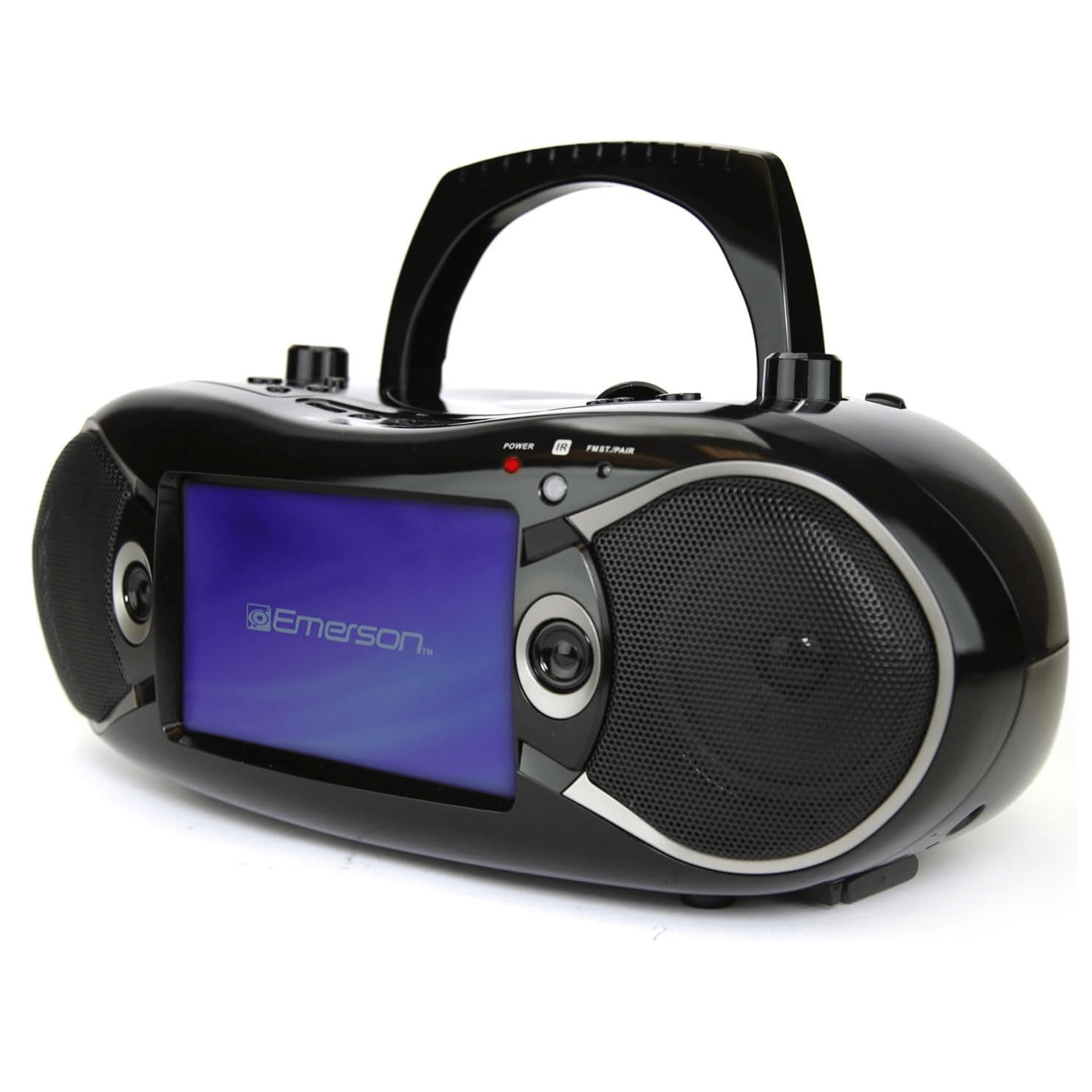 Emerson 7" Bluetooth DVD Boombox w AMFM Radio, Stereo Speakers & Multi-Media